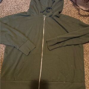 Green Zip-Up Hoodie